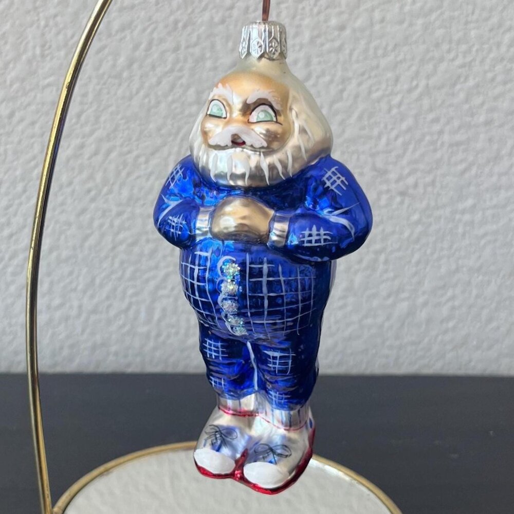 Christopher Radko Sleepytime Santa Christmas Ornament // Vintage 1990s